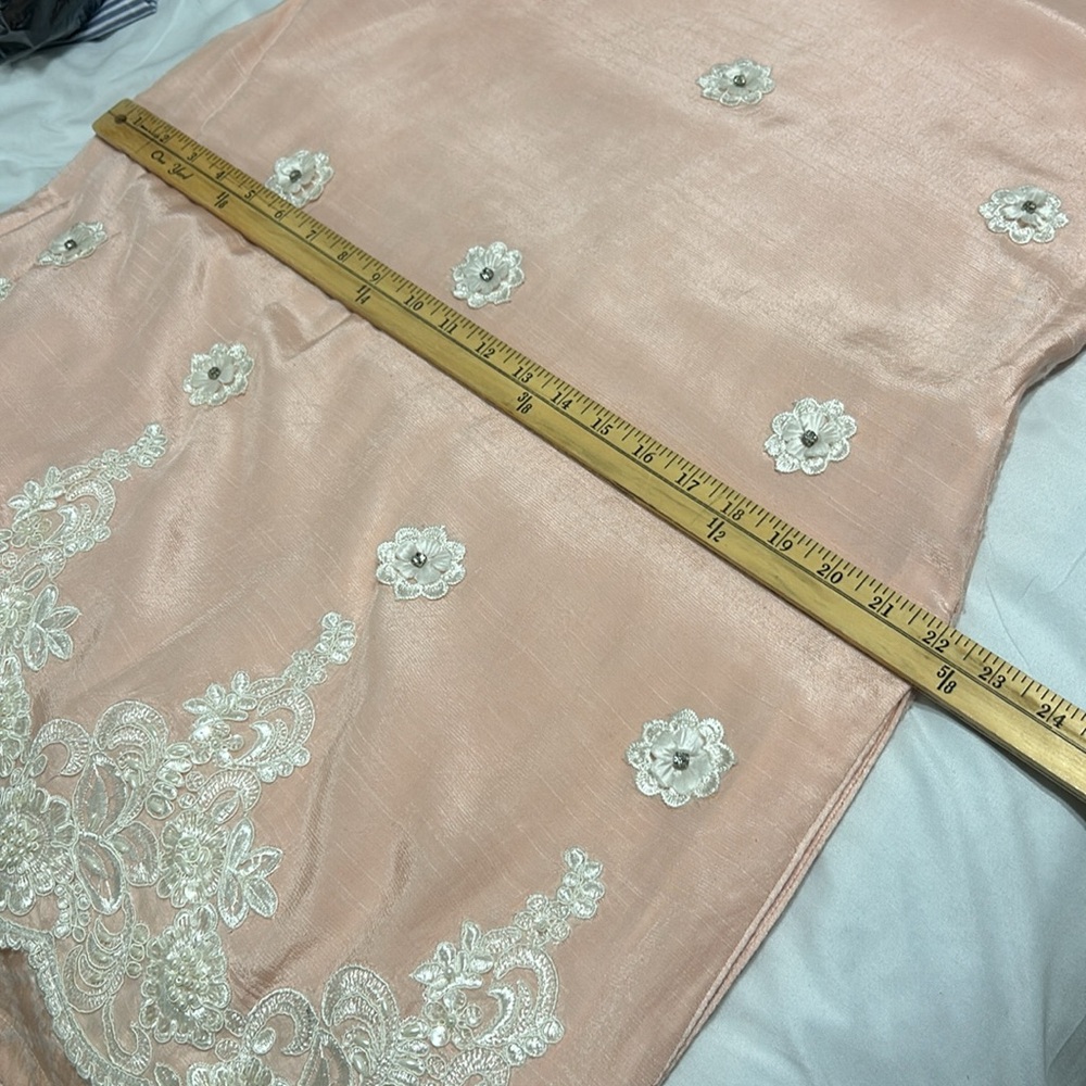 Shalwar kameez duppatta Indian Pakistani wear. Light pink white. Size M (40) - Picture 11 of 17
